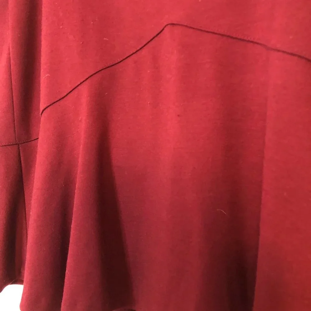 The Limited Burgundy Flounce Skirt